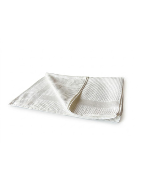 Torchon microfibre blanc en nid d'abeille
