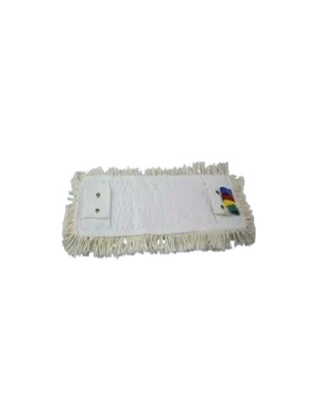 Frange coton 40 cm + languette + poche + 2 oeillets
