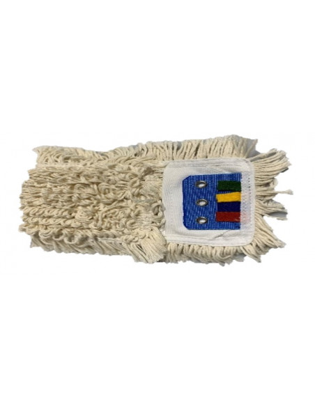 Frange coton 40 cm + languette 3 œillets